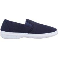 ABSOLUTE FOOTWEAR Men's Mens Casual Slip On Canvas Pumps Trainers, Stripe Design & Twin Gusset in Navy | Size: 7