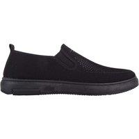 ABSOLUTE FOOTWEAR Men's Mens Slip On Twin Gusset Sport Trainers Shoes, Breathable Material in Black | Size: 10