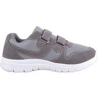 ABSOLUTE FOOTWEAR Men's Mens Touch & Close Wide Fit Active Wear Exercise Sports Trainers in Grey | Size: 11