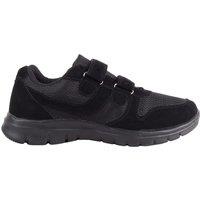 ABSOLUTE FOOTWEAR Men's Mens Touch & Close Wide Fit Active Wear Exercise Sports Trainers in Black | Size: 7