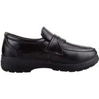 ABSOLUTE FOOTWEAR Men's Mens Slip On Faux Leather Formal Suit School Work Comfort Shoes in Black | Size: 11