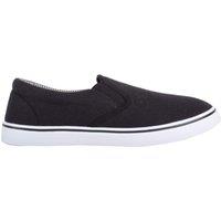 ABSOLUTE FOOTWEAR Men's Mens Lightweight Summer Canvas Slip On Trainers Pumps with Twin Gusset in Black | Size: 9