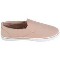 ABSOLUTE FOOTWEAR Men's Mens Lightweight Summer Canvas Slip On Trainers Pumps with Twin Gusset in Taupe | Size: 10