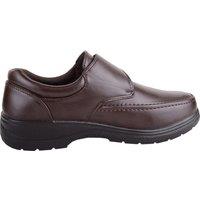 ABSOLUTE FOOTWEAR Men's Mens Slip On Faux Leather Formal School College Suit Comfort Shoes in Brown | Size: 10
