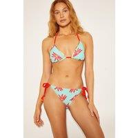 Monsoon Women's Pamela Palm Print Bikini Top Green | Size: 16