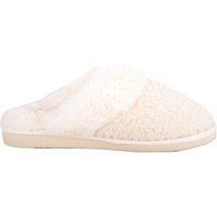 ABSOLUTE FOOTWEAR Women's Womens Easy Slip On Open Back Faux Fur Winter Mule Slippers in Cream | Size: 6