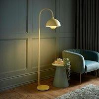 ValueLights Tilly Pastel Arched Dome Shade Metal Table Lamp in Yellow