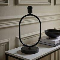 ValueLights Antonia Metal Oval Stem Table Lamp Base in Black