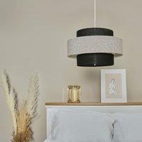 ValueLights Weaver Pair of Grey Ceiling Pendant Shade