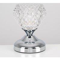 ValueLights Pair of Silver Table Lamps Touch On/Off Dimmable