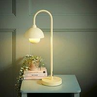 ValueLights Tilly Pastel Arched Dome Shade Metal Table Lamp in Yellow