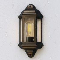 CGC Lighting Fred Black Outdoor Half Wall Light Lantern