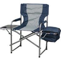 Gr8 Garden Folding Directors Chair with Side Table Cooler Bag in Blue
