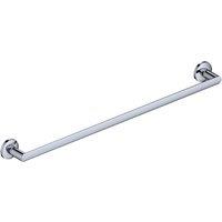 Nes Home Chrome Single Round Towel Bar Rail Holder in Silver