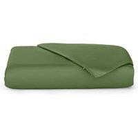 Cosy House Collection Men's Bamboo Duvet Cover in Dark Green | Size: Super King