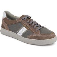 Pavers Men's Wide-Fit Leather Laced Trainers in Grey | Size: 10
