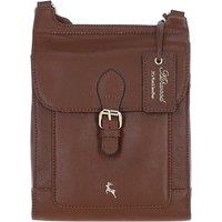 'Eclisse Cuoio' Real Leather Crossbody Bag