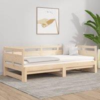 Berkfield Home Pull-out Day Bed Solid Wood Pine 2x(80x200) cm in Brown