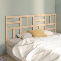 Berkfield Home Bed Headboard 206x4x104 cm Solid Wood Pine in Brown | Size: 206 x 4 x 104 cm