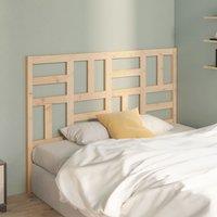 Berkfield Home Bed Headboard 146x4x104 cm Solid Wood Pine in Brown | Size: 146 x 4 x 104 cm