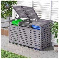 Outdoor Spruce Wood Garbage Can Garden Storage Shed
