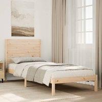 Berkfield Home Extra Long Bed Frame without Mattress 90x220 cm Solid Wood in Brown
