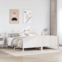 Berkfield Home Bed Frame without Mattress White 180x200 cm Super King Solid Wood Pine