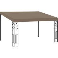 Berkfield Home Wall-mounted Gazebo 4x3x2.5 m Taupe in Beige