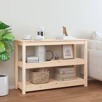 Berkfield Home Console Table 110x40x74 cm Solid Wood Pine in Brown | Size: 110 x 40 x 74 cm