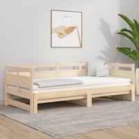 Pull-out Day Bed Solid Wood Pine 2x(90x200) cm