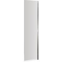 Balterley Fixed 6mm Toughened Safety Glass Reversible Bath Screen, 350mm, Chrome in Silver