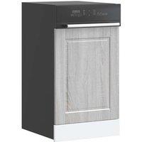 Berkfield Home Dishwasher Panel Porto Grey Sonoma 45x1, 5x67 cm Engineered Wood