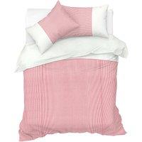 Sweet Dreams Soft & Durable Striped Duvet Cover Set with Pillowcases in Red | Size: Double