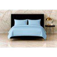 Snug City Microfibre Soft Touch Duvet Cover & Pillowcase/s Set Bed Linen in Light Blue | Size: Double