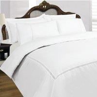 Sweet Dreams Elegant Egyptian Cotton Duvet Cover in White | Size: Double