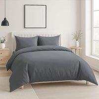 Snug City Luxury 200TC Duvet Cover & Pillowcase/s Set Bed Linen in Grey | Size: Single