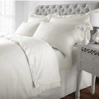 Sweet Dreams 300 Thread Striped Luxury Duvet Cover in Cream | Size: Single