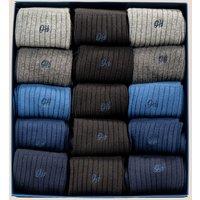 Oswin Hyde Men's Complete Classic 15-Pack Cotton Socks