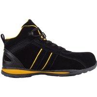 ABSOLUTE FOOTWEAR Men's Mens Suede Lace Up Two Tones Safety Work Trainers Sneakers in Black | Size: 12