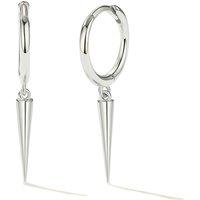 Harfi Women's Dainty Spike Huggie Small Hoop Sterling Silver Earrings | Size: 14mm