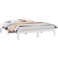 Berkfield Home Bed Frame without Mattress White 180x200 cm Super King Solid Wood Pine