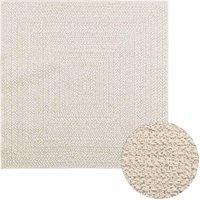 Rug ZIZUR Cream 120x120 cm Jute Look Indoor and Outdoor