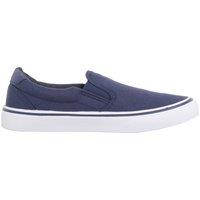 ABSOLUTE FOOTWEAR Men's Mens Easy Slip On Canvas Trainers Pumps with Twin Gusset in Navy | Size: 10
