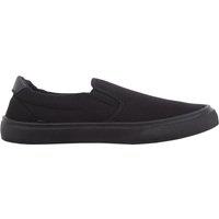 ABSOLUTE FOOTWEAR Men's Mens Easy Slip On Canvas Trainers Pumps with Twin Gusset in Black | Size: 9