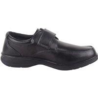 ABSOLUTE FOOTWEAR Men's Mens Boys Faux Leather Easy Slip On Touch & Close Formal School Shoes in Black | Size: 10