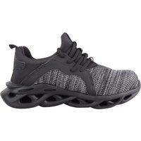 ABSOLUTE FOOTWEAR Men's Mens Steel Toe Cap Chunky Work Outdoors Lace Up Safety Trainers in Grey | Size: 11