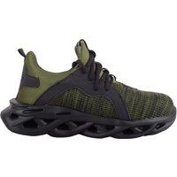 ABSOLUTE FOOTWEAR Men's Mens Steel Toe Cap Chunky Work Outdoors Lace Up Safety Trainers in Khaki | Size: 11