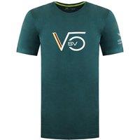 Aston Martin Men's Official F1 Team Vettel Driver T-Shirt in Green | Size: Small