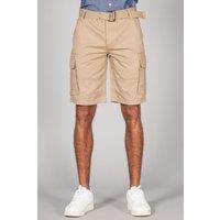 Tokyo Laundry Men's Cotton Ripstop Cargo Shorts in Stone | Size: Small