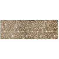 JVL Mega Runner - 57x150cm, Brown Geo | Size: 150 cm x 100 cm